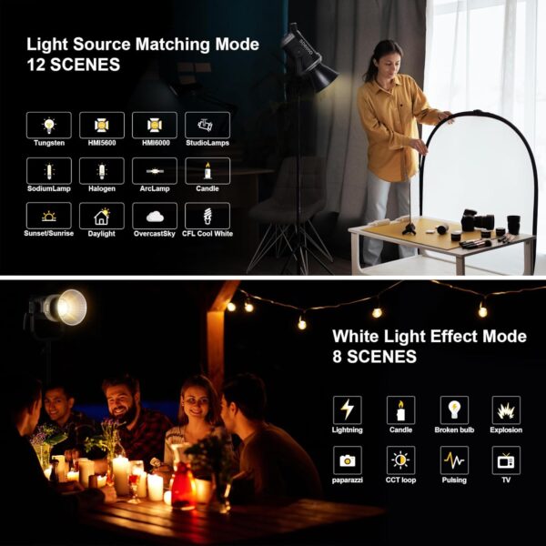 GVM SD600D Color Led Video Lights High Power Studio Monolight - 图片 3