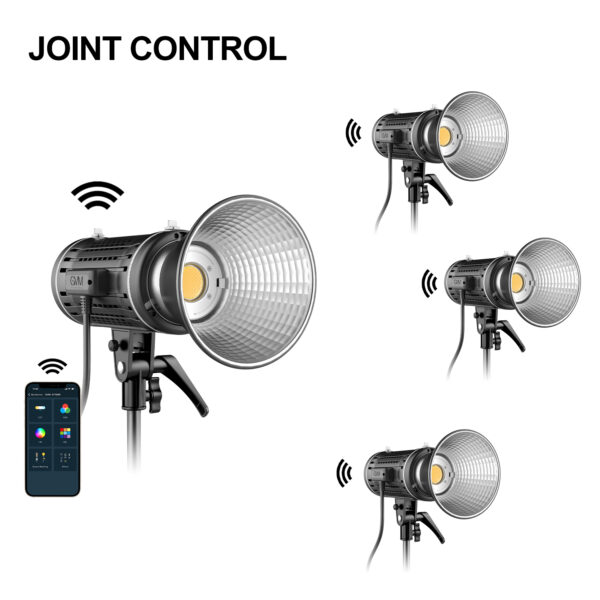 GVM-ST100R 100W Led Video Light RGB+Bi-Color Double Sided Daylight Balanced COB Light 77600 lux/0.5m CRI97+ 12 Built-in Lighting Effects App Control 2700K-7500K Photography Lighting - 图片 13
