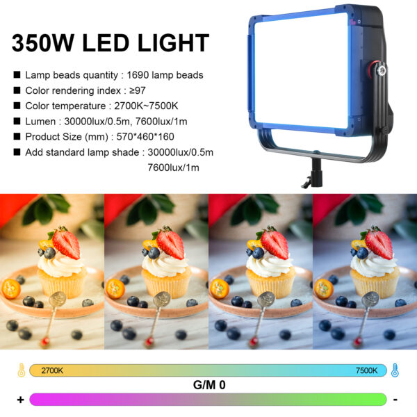 GVM YU300R Led Video Lights Panel Rgb And Bi-Color Studio Light - 图片 16