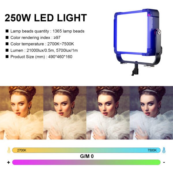 GVM YU200R Led Video Lights Panel Rgb And Bi-Color Studio Light - 图片 12
