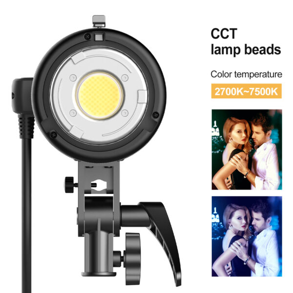 GVM-ST100R 100W Led Video Light RGB+Bi-Color Double Sided Daylight Balanced COB Light 77600 lux/0.5m CRI97+ 12 Built-in Lighting Effects App Control 2700K-7500K Photography Lighting - 图片 24