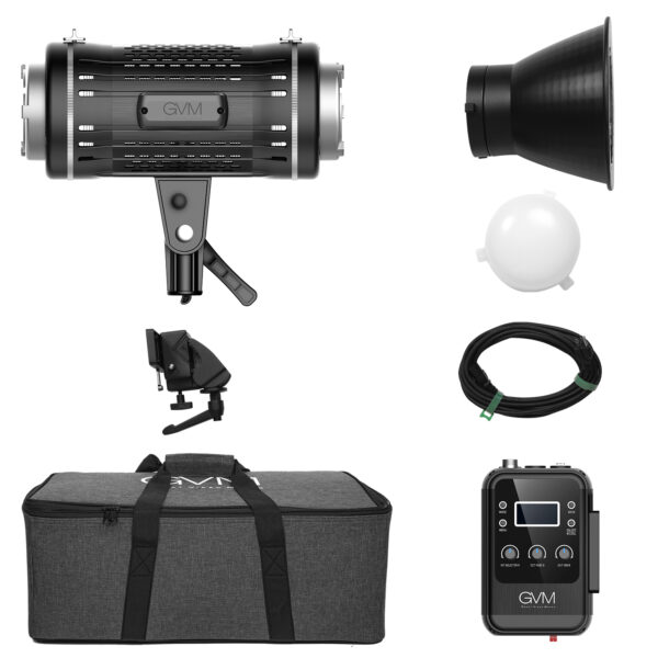 GVM-ST100R 100W Led Video Light RGB+Bi-Color Double Sided Daylight Balanced COB Light 77600 lux/0.5m CRI97+ 12 Built-in Lighting Effects App Control 2700K-7500K Photography Lighting - 图片 3