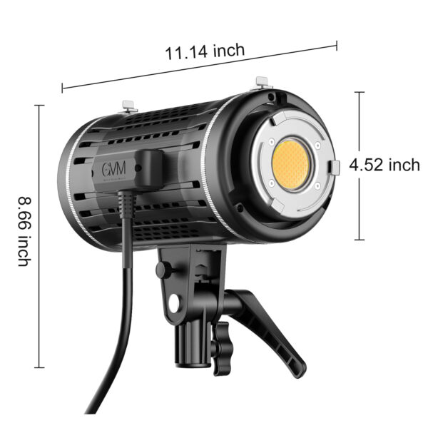 GVM-ST100R 100W Led Video Light RGB+Bi-Color Double Sided Daylight Balanced COB Light 77600 lux/0.5m CRI97+ 12 Built-in Lighting Effects App Control 2700K-7500K Photography Lighting - 图片 5