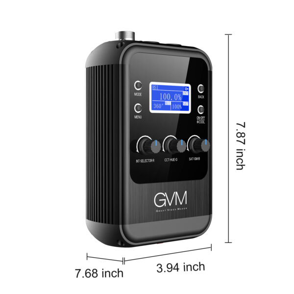 GVM-ST100R 100W Led Video Light RGB+Bi-Color Double Sided Daylight Balanced COB Light 77600 lux/0.5m CRI97+ 12 Built-in Lighting Effects App Control 2700K-7500K Photography Lighting - 图片 4