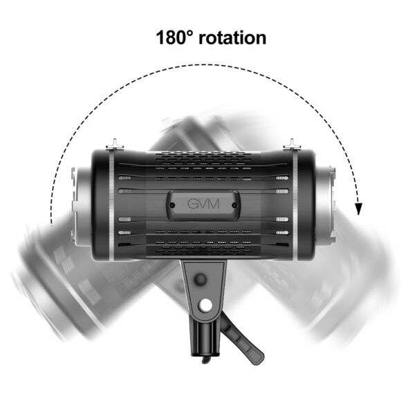 GVM-ST100R 100W Led Video Light RGB+Bi-Color Double Sided Daylight Balanced COB Light 77600 lux/0.5m CRI97+ 12 Built-in Lighting Effects App Control 2700K-7500K Photography Lighting - 图片 10
