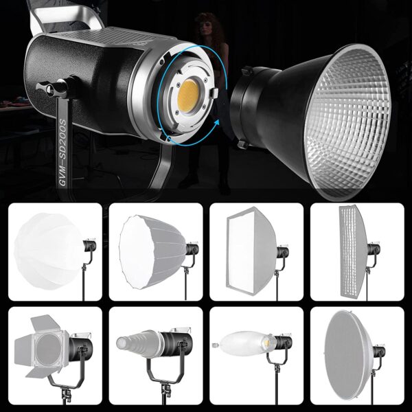 GVM SD200S 200W LED Video Monolight - 图片 5