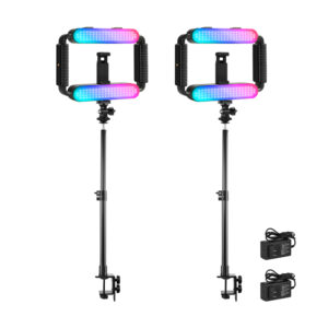 GVM TL15RS  On-Camera RGB LED Video Light 2 lights kit