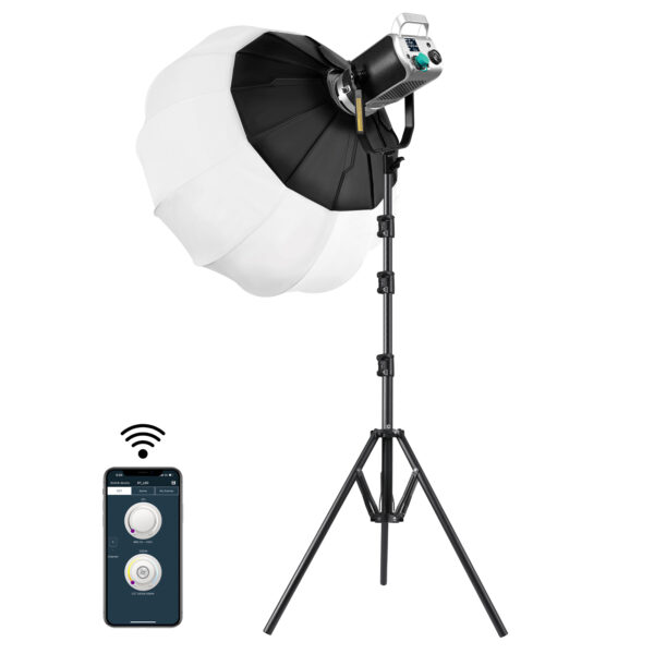GVM SD200D Bi-Color LED Video Light, 200W Photography Lighting with Lantern Softbox
