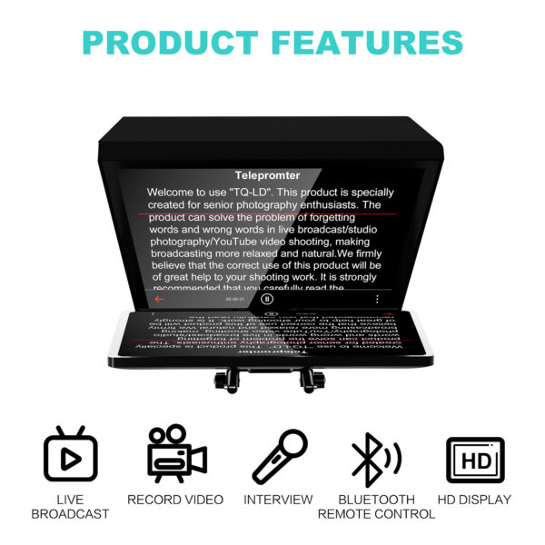 GVM Teleprompter Travel Kit with 18.5" Android All-in-One Monitor and Flight Case - 图片 5