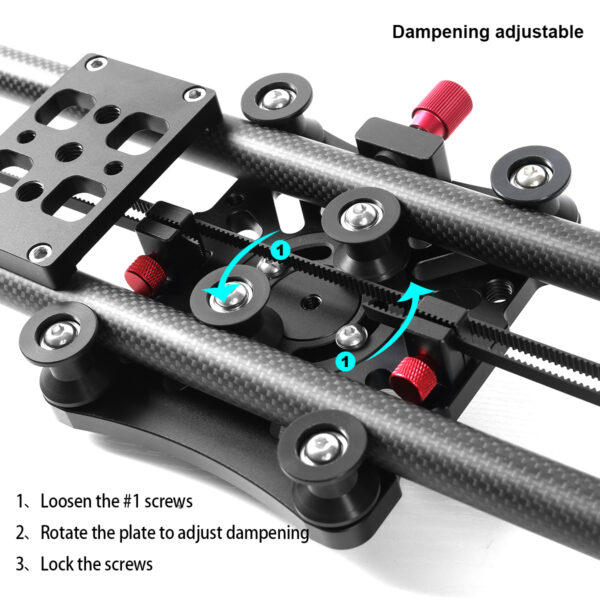 GVM GP-80FW Carbon Fiber Camera Slider with Flywheel (33") - 图片 5