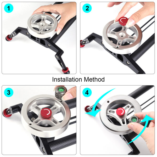 GVM GP-80FW Carbon Fiber Camera Slider with Flywheel (33") - 图片 3