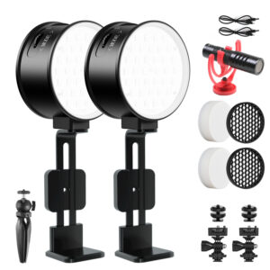 GVM 7SM Mini Double-Sided RGB & LED Video Light On-Camera 2 Lights