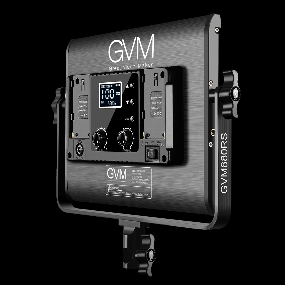 GVM 880RS RGB LED Studio 2-Video-Light-Kit 16 GVM 880RS 5 坚固的结构和实用的设计
