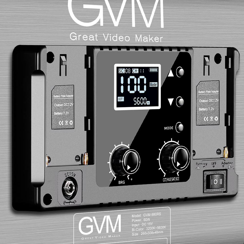 GVM 880RS RGB LED Studio 2-Video-Light-Kit 18 GVM 880RS 7 直观的用户界面