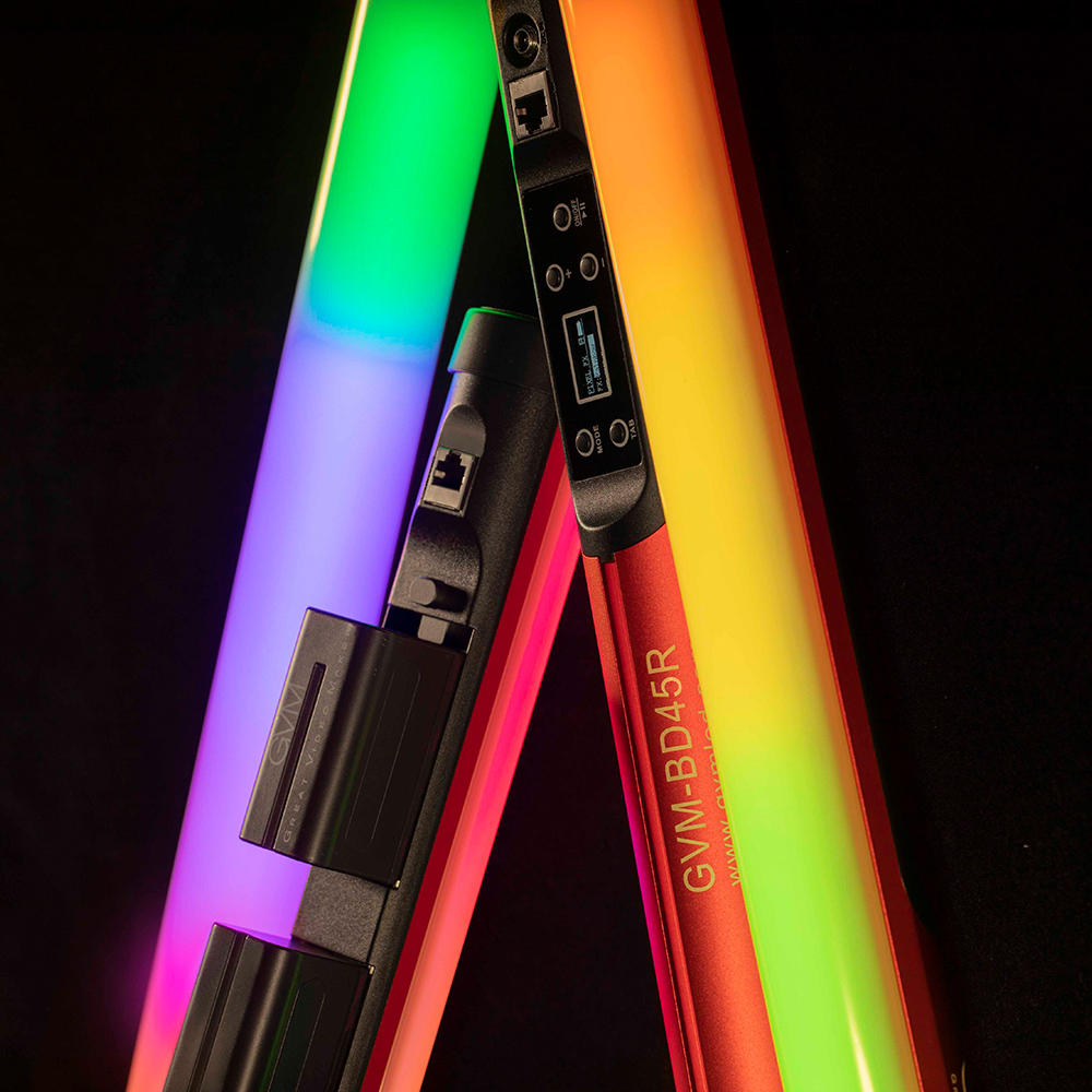 GVM BD45R RGB & Bi-color Colorful stick Tube Light 23 14 7