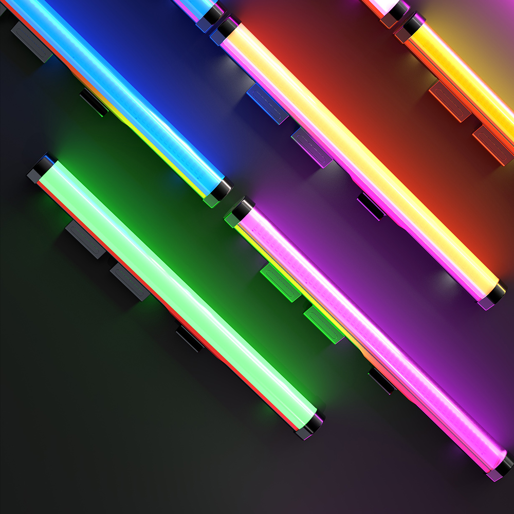 GVM BD25R RGB & Bi-color Colorful stick Tube Light 21 14 9