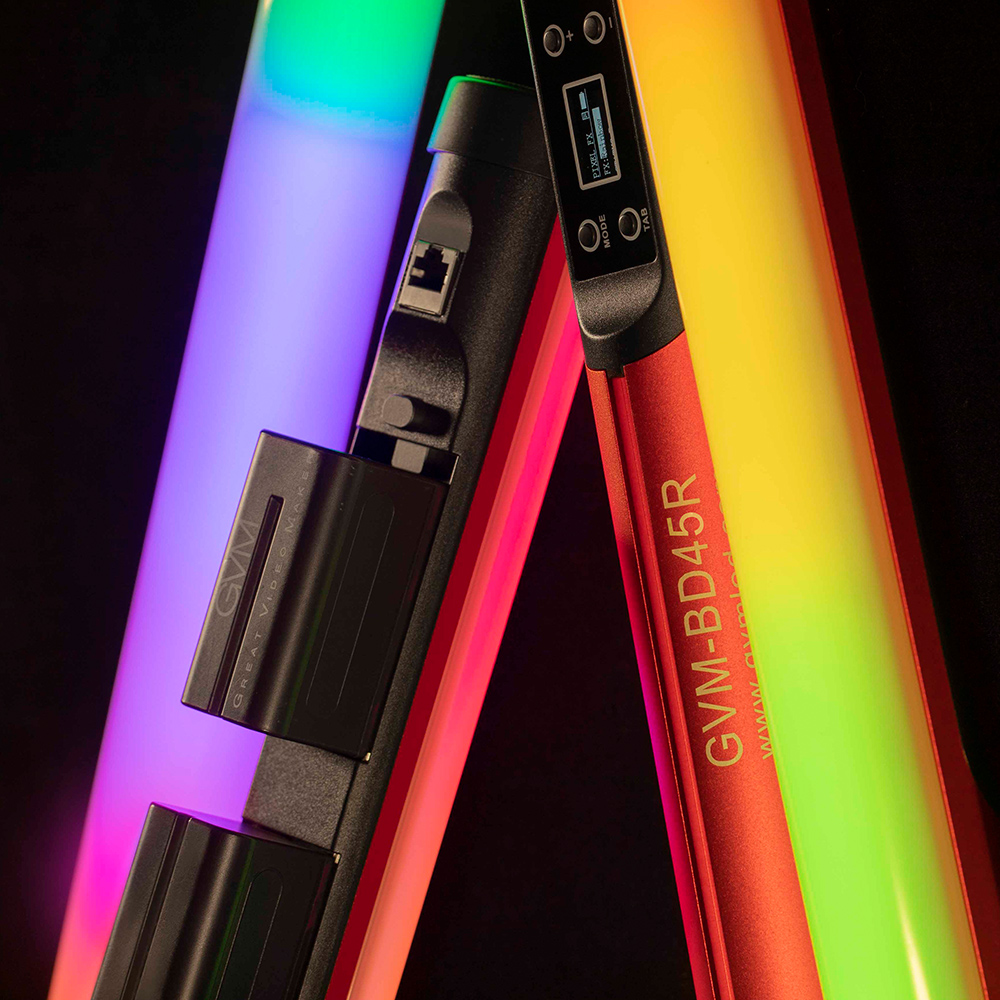 GVM BD45R RGB & Bi-color Colorful stick Tube Light 17 2 11
