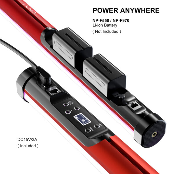 GVM BD45R RGB & Bi-color Colorful stick Tube Light - 图片 16