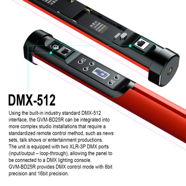 GVM BD25R RGB & Bi-color Colorful stick Tube Light - 图片 13