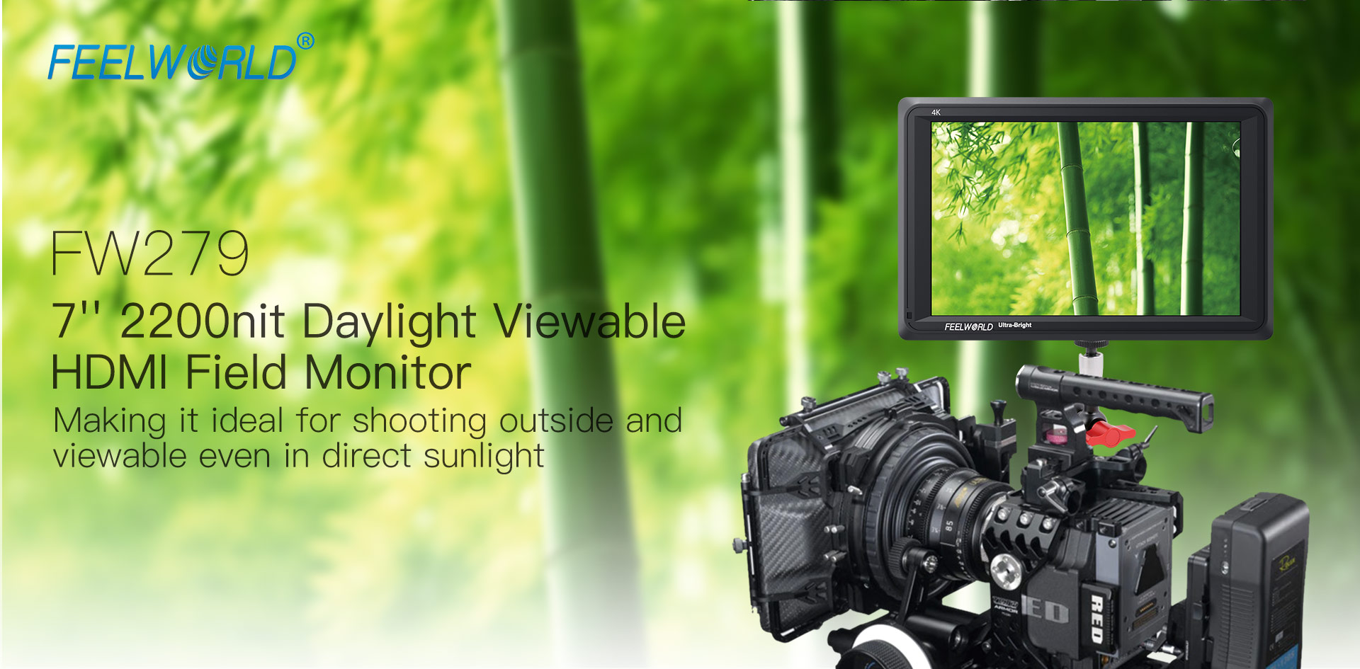 FeelWorld 7" 4K Ultra-Bright Monitor with Loop-Through HDMI 9 4k hdmi monitor