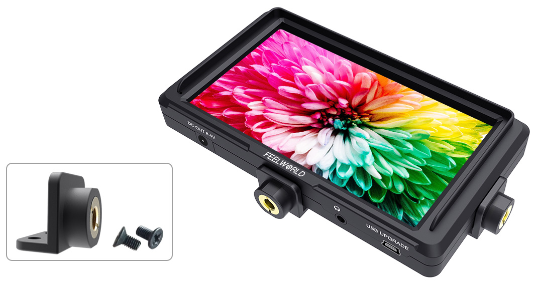 FeelWorld F5 5.0" Full HD HDMI On-Camera Monitor with 4K Support and Tilt Arm 29 5 inch dslr monitor