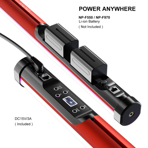GVM BD25R RGB & Bi-color Colorful stick Tube Light - 图片 9
