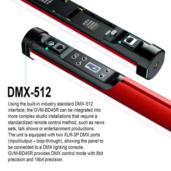 GVM BD45R RGB & Bi-color Colorful stick Tube Light - 图片 11