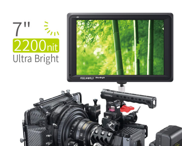 FeelWorld 7" 4K Ultra-Bright Monitor with Loop-Through HDMI