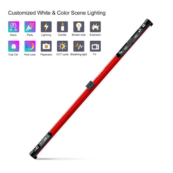 GVM BD45R RGB & Bi-color Colorful stick Tube Light - 图片 9