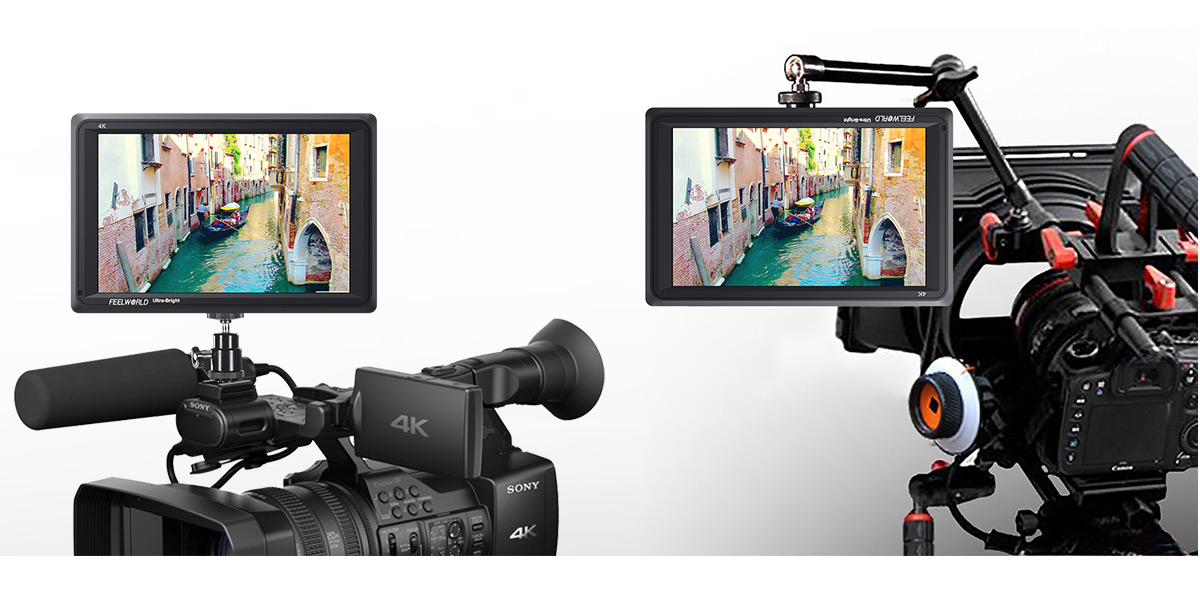 FeelWorld 7" 4K Ultra-Bright Monitor with Loop-Through HDMI 26 camcorder monitor