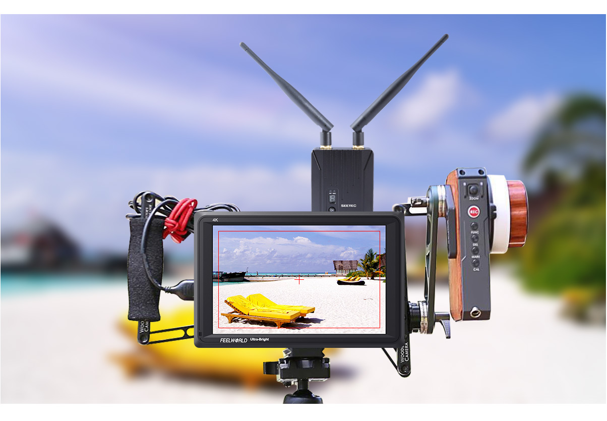 FeelWorld 7" 4K Ultra-Bright Monitor with Loop-Through HDMI 23 hdmi monitor 7 inch