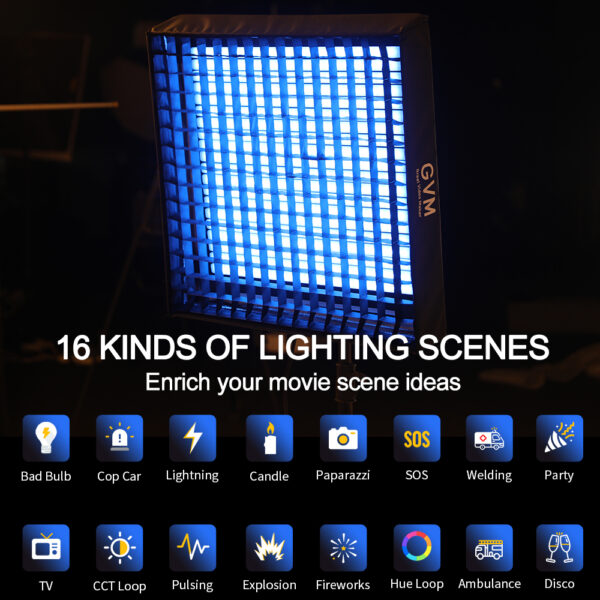 GVM B200C 200W RGB&Bi-Color  Flexible LED Light - 图片 4