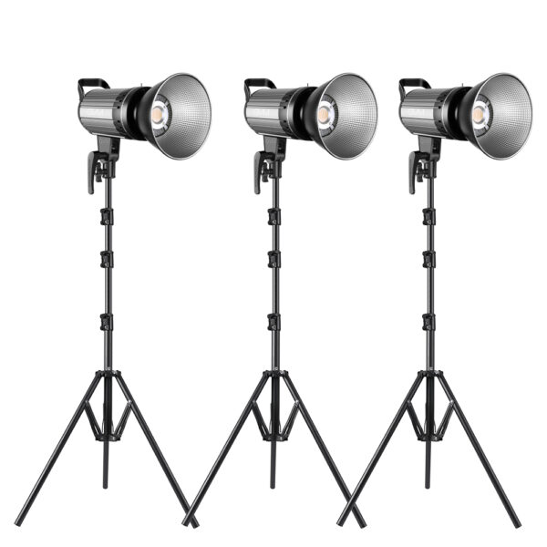 GVM-G100W 90W High Power LED Spotlight Bi-Color Studio Light 3 kits