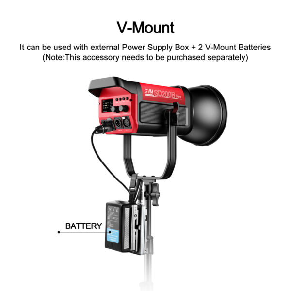 GVM PRO-SD200B 200W Bi-Color Monolight With Lantern Softbox - Image 17