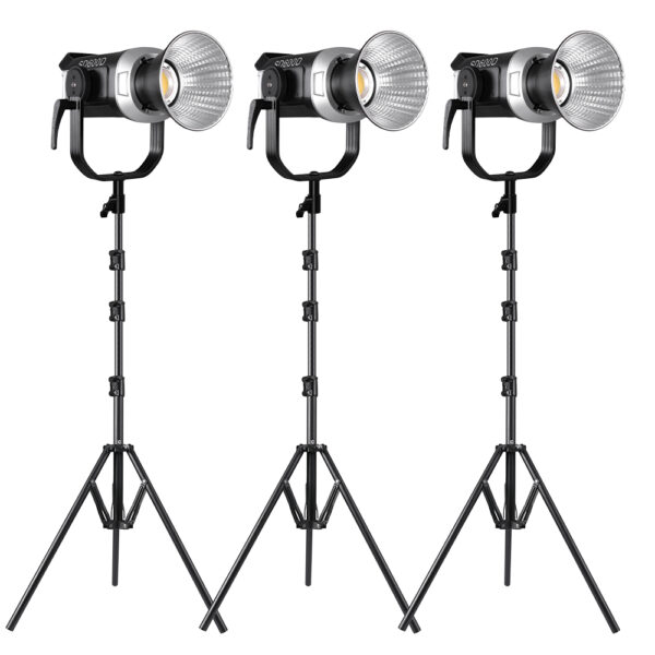 GVM SD600D Bi-Color Led Video Lights High Power Monolight 3 Kits
