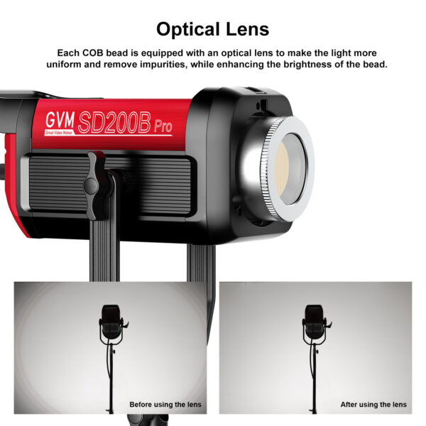 GVM PRO-SD200B 200W Bi-Color Monolight With Lantern Softbox - Image 8