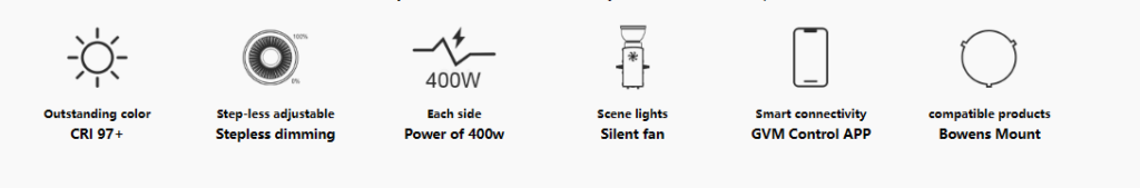GVM Pro Series COB lights: The importance of full color high brightness video lights 5 图片5 6