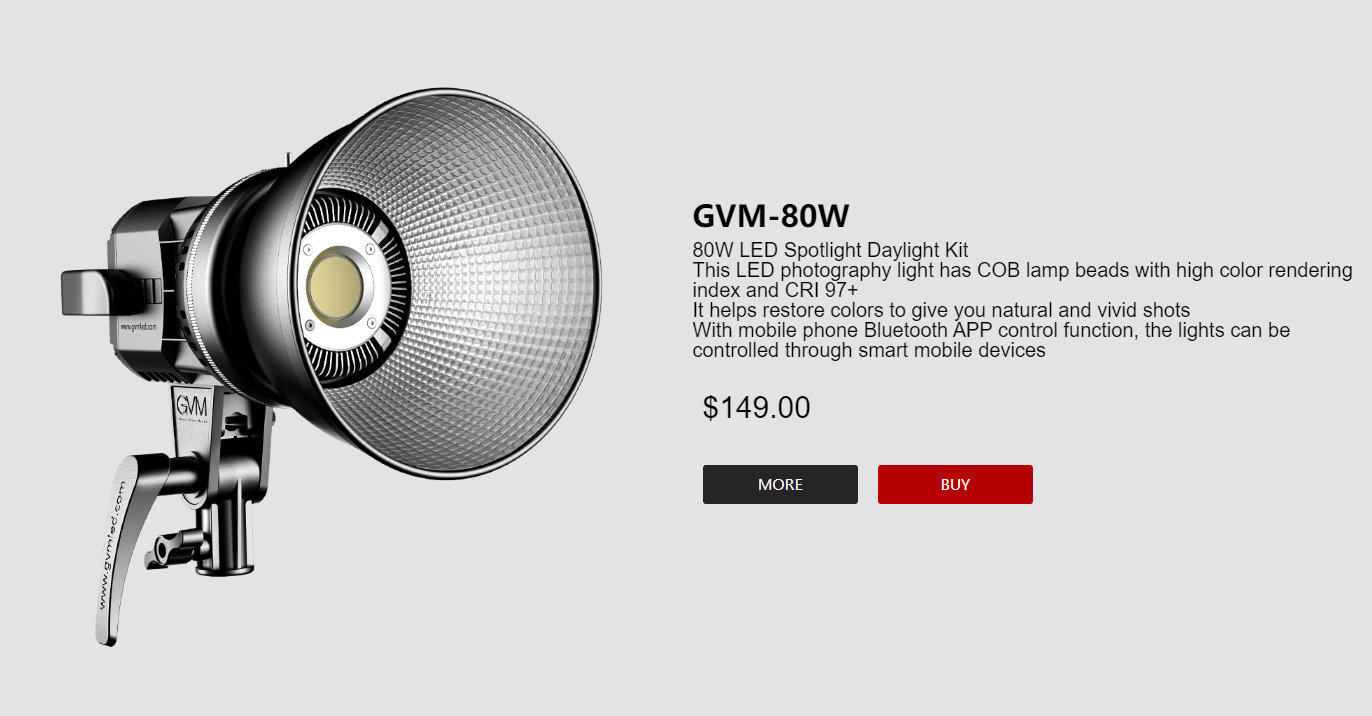 GVM Innovative Spotlights - Creating a new choice for professional photographic lighting 6 图片6 6 5