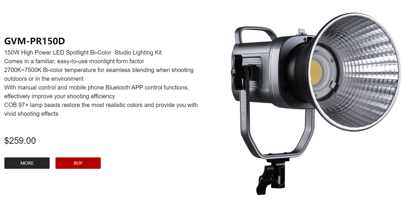 GVM Innovative Spotlights - Creating a new choice for professional photographic lighting 7 图片7 5