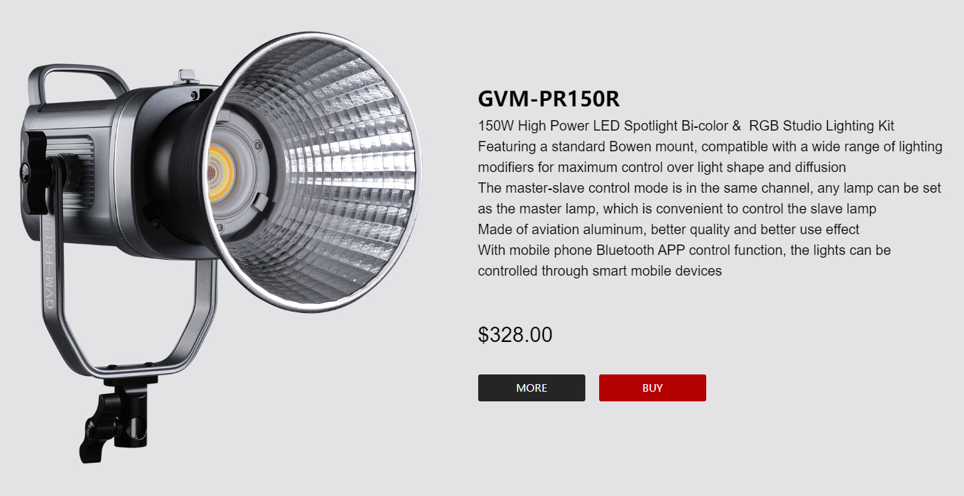GVM Innovative Spotlights - Creating a new choice for professional photographic lighting 8 图片8 3 3