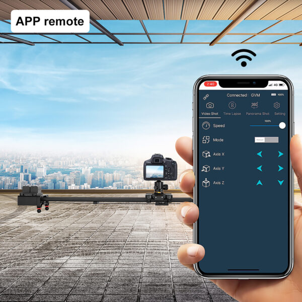 GVM GT-120WD Wireless Carbon Fiber Motorized Camera Slidera - 图片 2