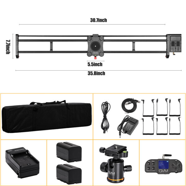 GVM GT-120WD Wireless Carbon Fiber Motorized Camera Slidera - 图片 3