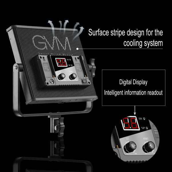 GVM-520LS-B High Beam High Brightness Bi-Color LED VIdeo Soft Light （No Four-Way Barndoor） - 图片 4