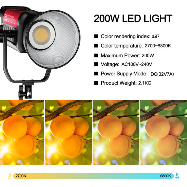 GVM PRO-SD200B 200W And PRO-SD300B 300W Bi-Color Monolight With Softbox 3 kits - Image 8