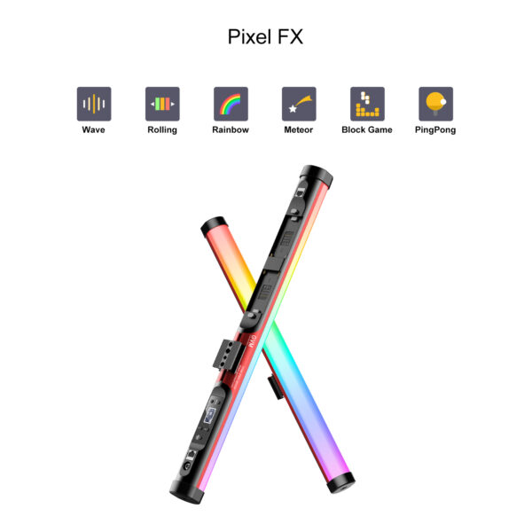 GVM BD25R Bi-Color RGB LED Light Wand 2-Light Kit (24") - 图片 13