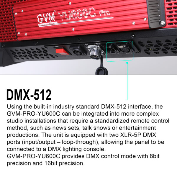 GVM YU600C Led Video Lights Panel Rgb And Bi-Color Studio Light - 图片 15