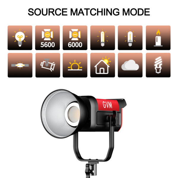 GVM PRO SD300C  300W High Power RGB&Bi-Color Monolight - Image 15