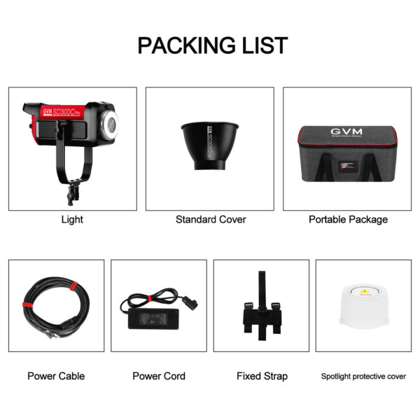 GVM PRO SD300C  300W High Power RGB&Bi-Color Monolight - Image 19
