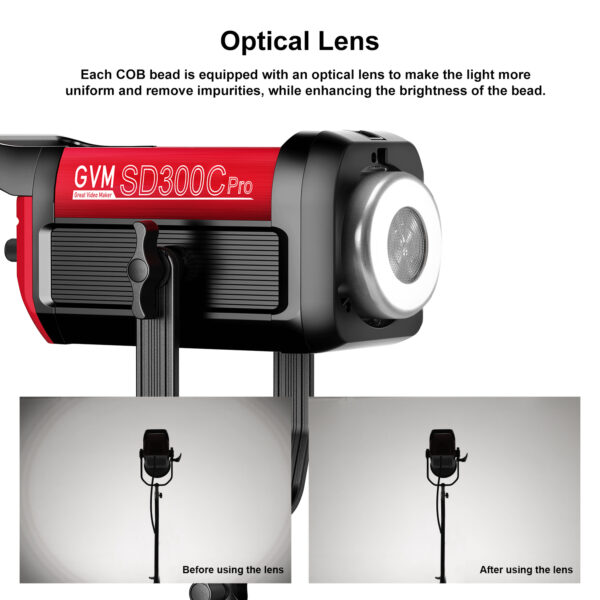 GVM PRO SD300C  300W High Power RGB&Bi-Color Monolight - Image 3