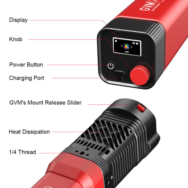 GVM-PD60C Built-in Battery Model 60W Flashlight (RGB) - 图片 14